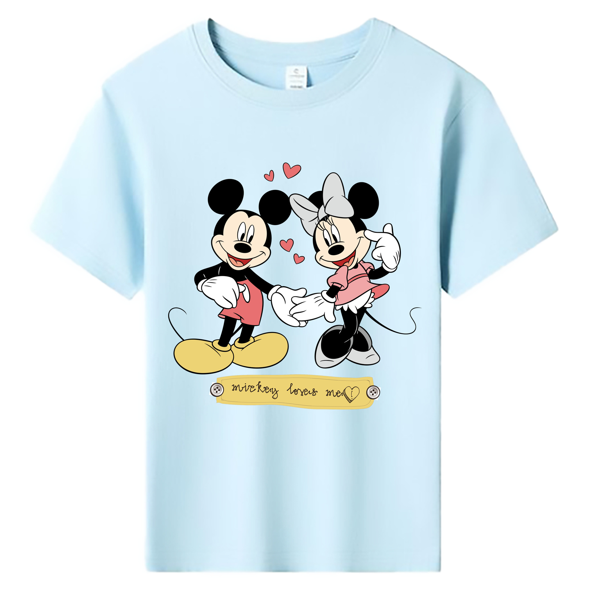 ミッキーマウス Mickey Mouse 綿100％キッズTシャツ（フロントプリント）